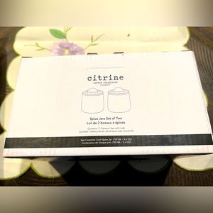 Citrine spice jars set of two